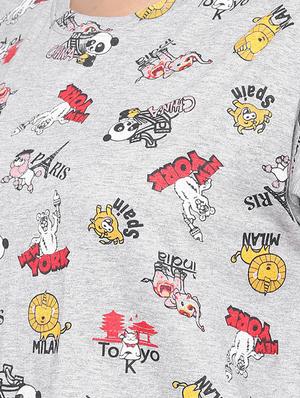 drop shoulder quirky print tee - 16545241 - Standard Image - 5