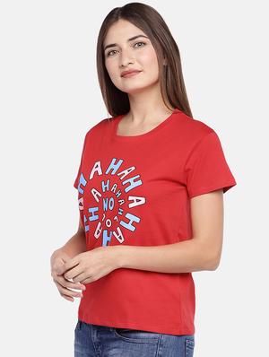 round neck quirky print tee - 16545248 - Standard Image - 2