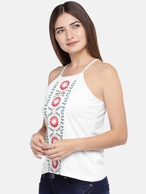 cami neck floral embroidered top - 16545301 - Standard Image - 2