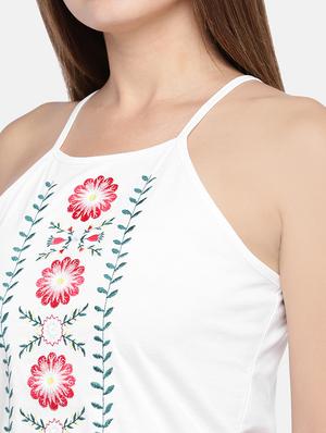 cami neck floral embroidered top - 16545301 - Standard Image - 5