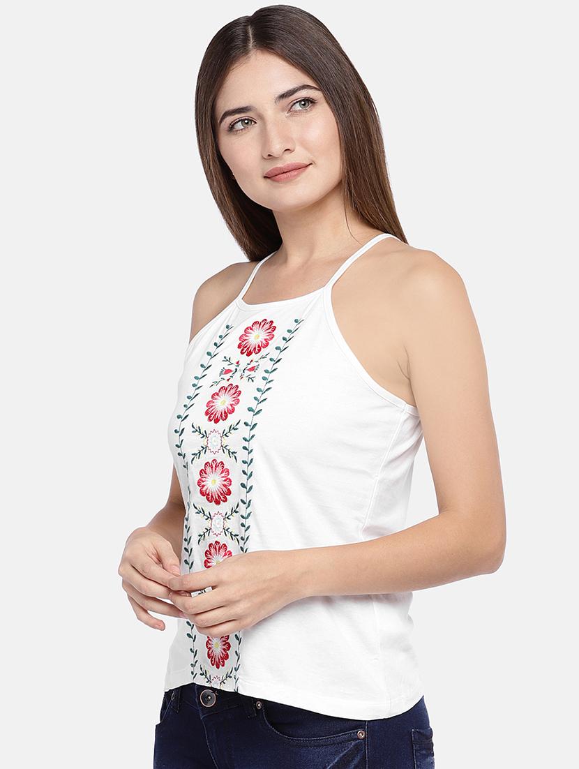 cami neck floral embroidered top - 16545301 - Zoom Image - 2
