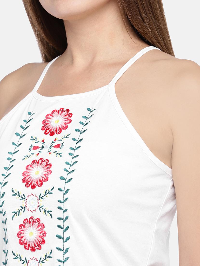 cami neck floral embroidered top - 16545301 - Zoom Image - 5
