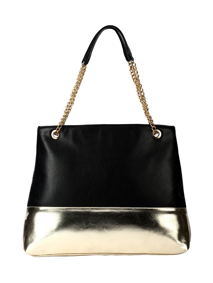 black leatherette (pu) regular handbag - 16545579 - Zoom Image - 2
