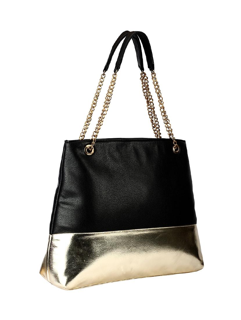 black leatherette (pu) regular handbag - 16545579 - Zoom Image - 5
