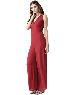 lace detail solid jumpsuit - 16545743 - Standard Image - 2