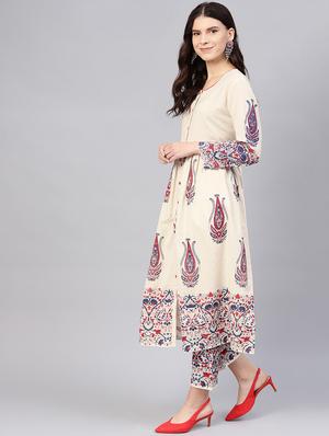 printed kurta pant set - 16546087 - Standard Image - 2