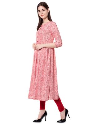abstract print a-line kurta - 16547242 - Standard Image - 2