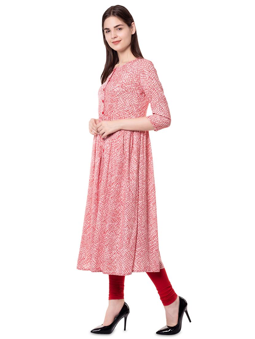 abstract print a-line kurta - 16547242 - Zoom Image - 2