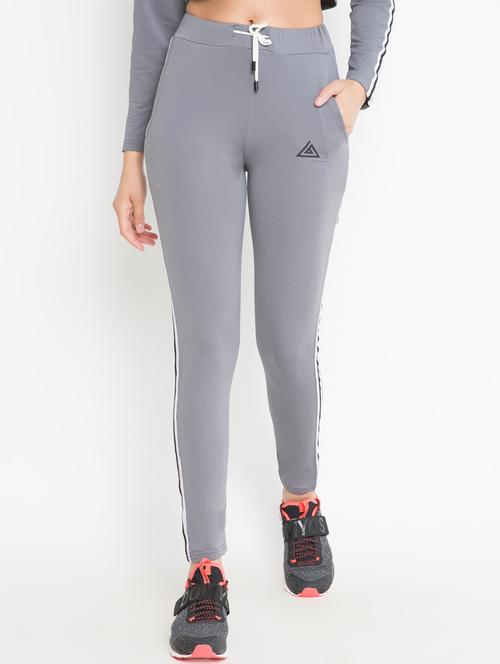 drawstring waist solid track pant - 16547716 - Standard Image - 1