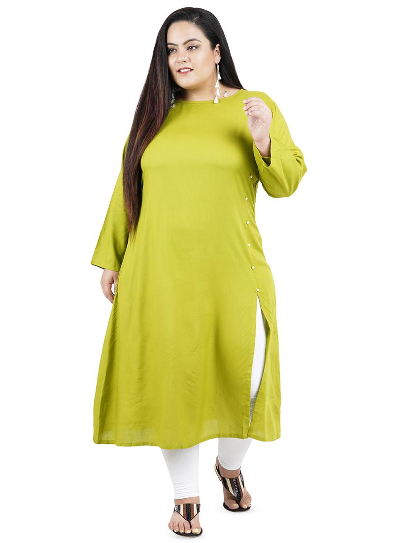 solid straight kurta - 16547861 - Zoom Image - 2