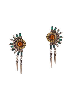 multi colored zinc drop earring - 16548121 - Standard Image - 2