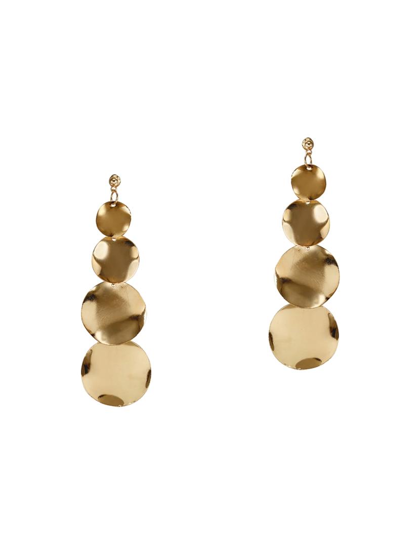 gold copper drop earring - 16548963 - Zoom Image - 2