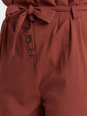 tie up waist solid trouser - 16549327 - Standard Image - 5