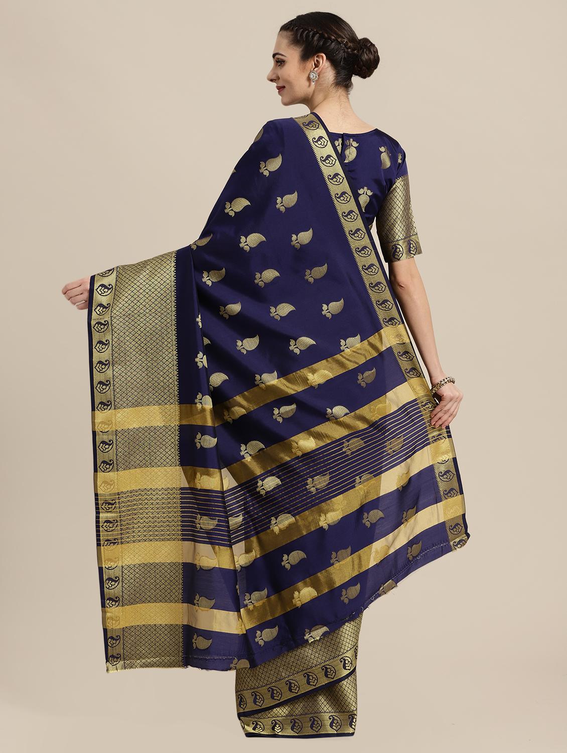 self-design woven saree with blouse - 16549450 - Zoom Image - 2