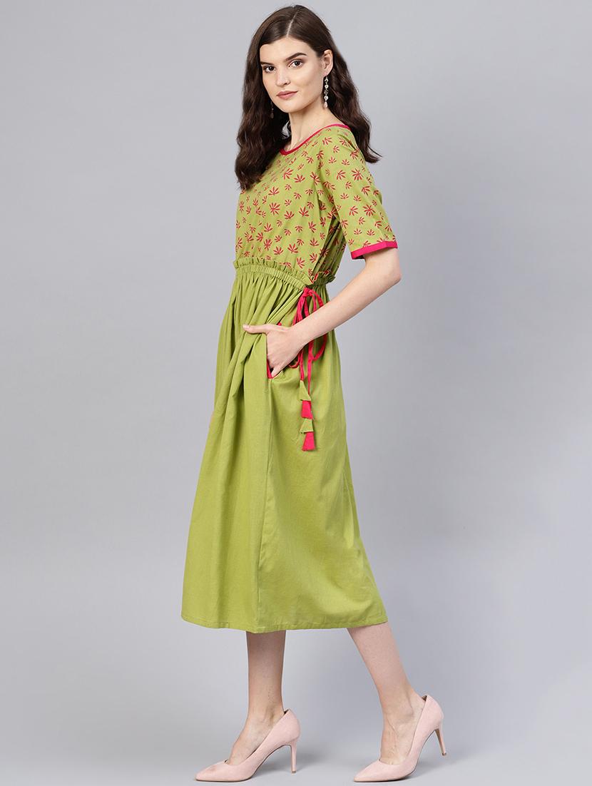 tie knot detail a-line dress - 16549655 - Zoom Image - 2