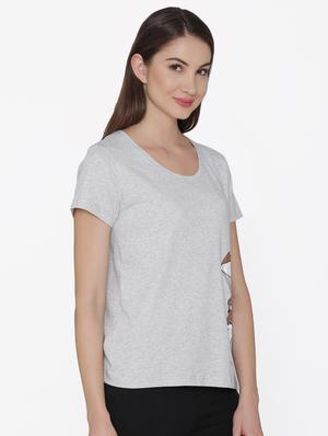 round neck quirky print tee - 16550017 - Standard Image - 2