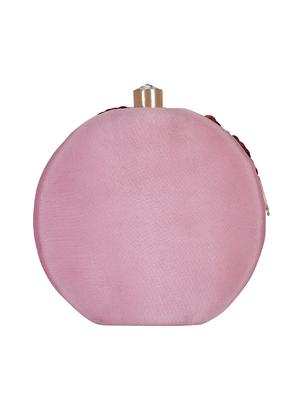 pink faux silk structured clutch - 16550299 - Standard Image - 2