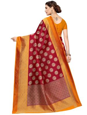 conversational printed saree with blouse - 16550481 - Standard Image - 2