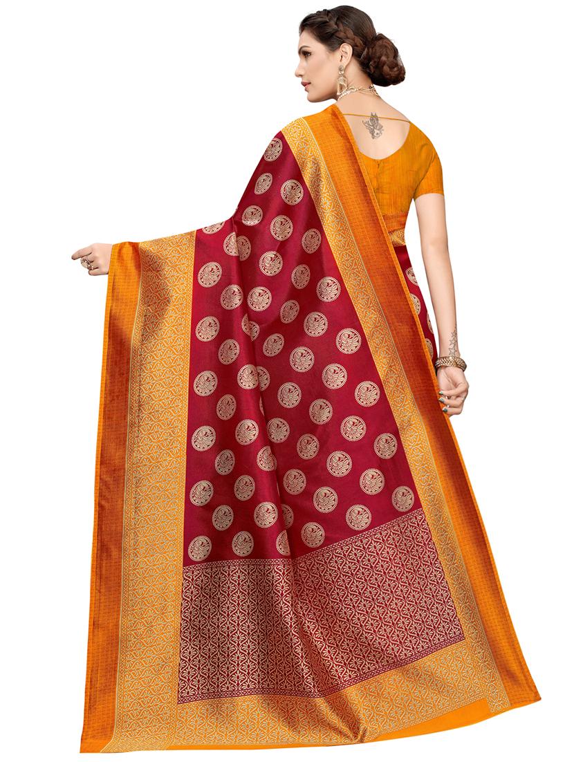 conversational printed saree with blouse - 16550481 - Zoom Image - 2