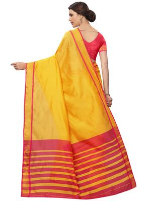 solid printed saree with blouse - 16550842 - Standard Image - 2