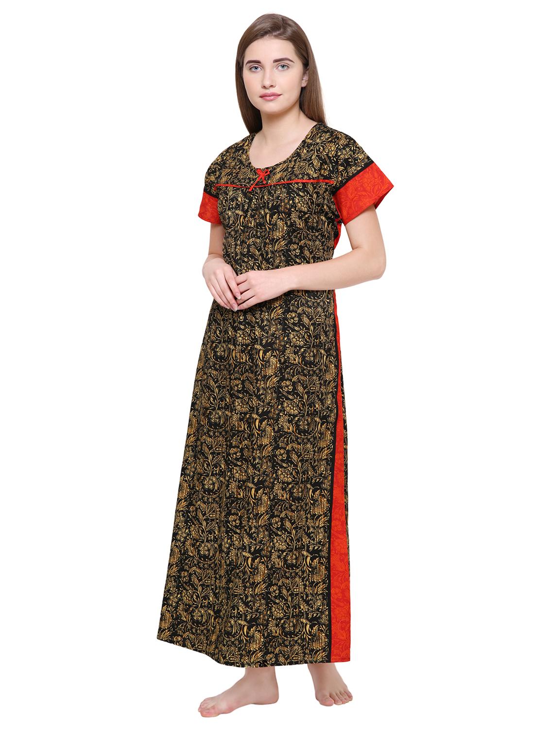 tie back printed nighty - 16550889 - Zoom Image - 2