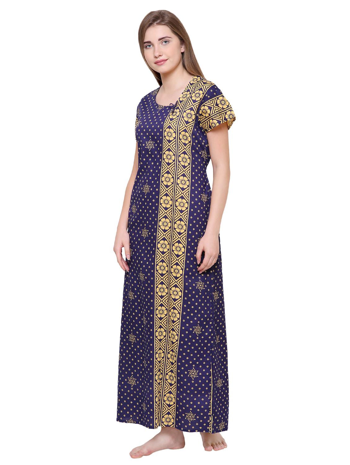 tie back printed nighty - 16550892 - Zoom Image - 2
