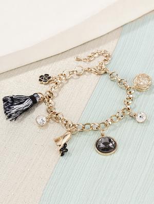black metal bangle bracelet - 16551084 - Standard Image - 2
