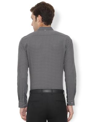 grey checkered formal shirt - 16551352 - Standard Image - 2