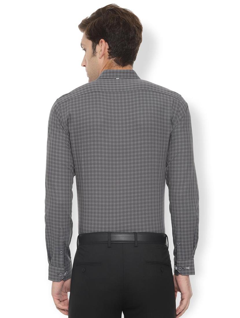grey checkered formal shirt - 16551352 - Zoom Image - 2