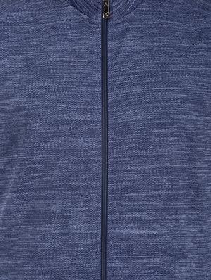 blue solid casual jacket - 16551643 - Standard Image - 5