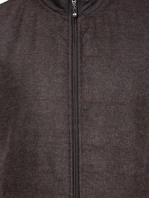 brown solid casual jacket - 16551656 - Standard Image - 5