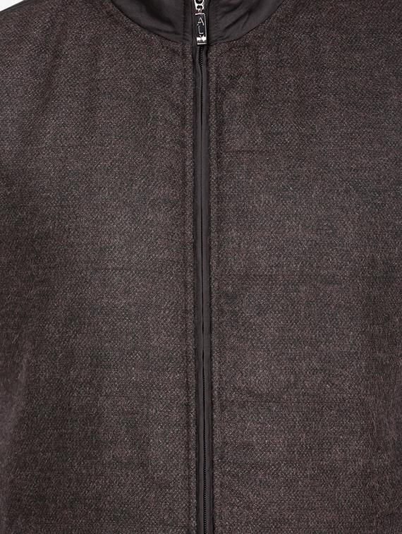 brown solid casual jacket - 16551656 - Zoom Image - 5
