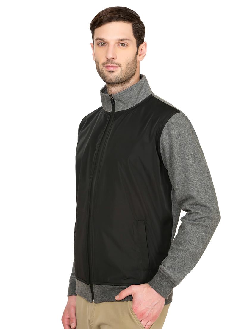 black solid casual jacket - 16551669 - Zoom Image - 2