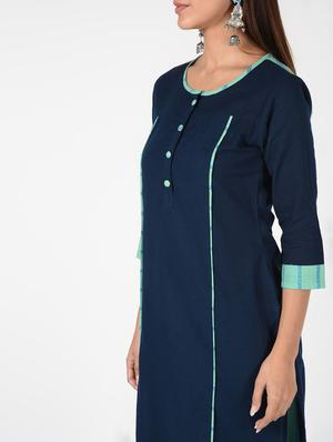 solid kurta palazzo set - 16552220 - Standard Image - 5