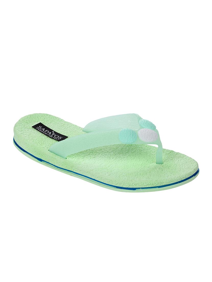sapatos green rubber slippers flip flops - 16552427 - Zoom Image - 2