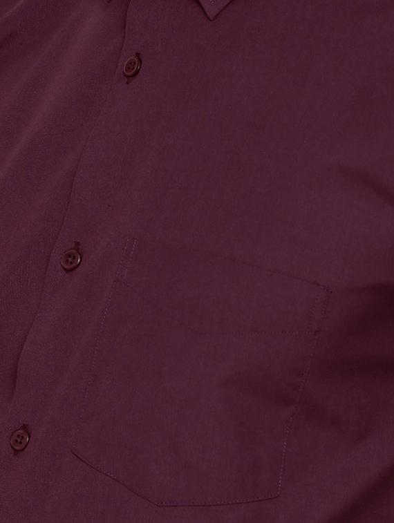 maroon solid formal shirt - 16552846 - Zoom Image - 5