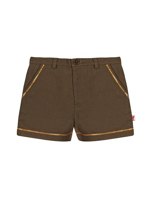 brown cotton shorts - 16553055 - Standard Image - 1
