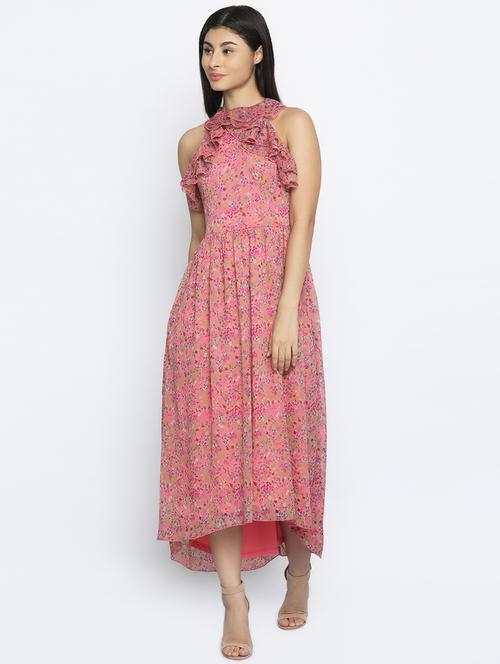 ruffle detail floral maxi dress - 16553760 - Standard Image - 1