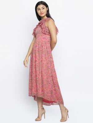 ruffle detail floral maxi dress - 16553760 - Standard Image - 2