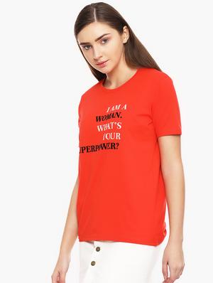round neck slogan tee - 16553785 - Standard Image - 2