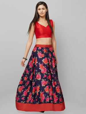 floral flared lehenga - 16554764 - Standard Image - 2