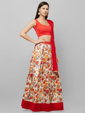 floral flared lehenga - 16554785 - Standard Image - 2
