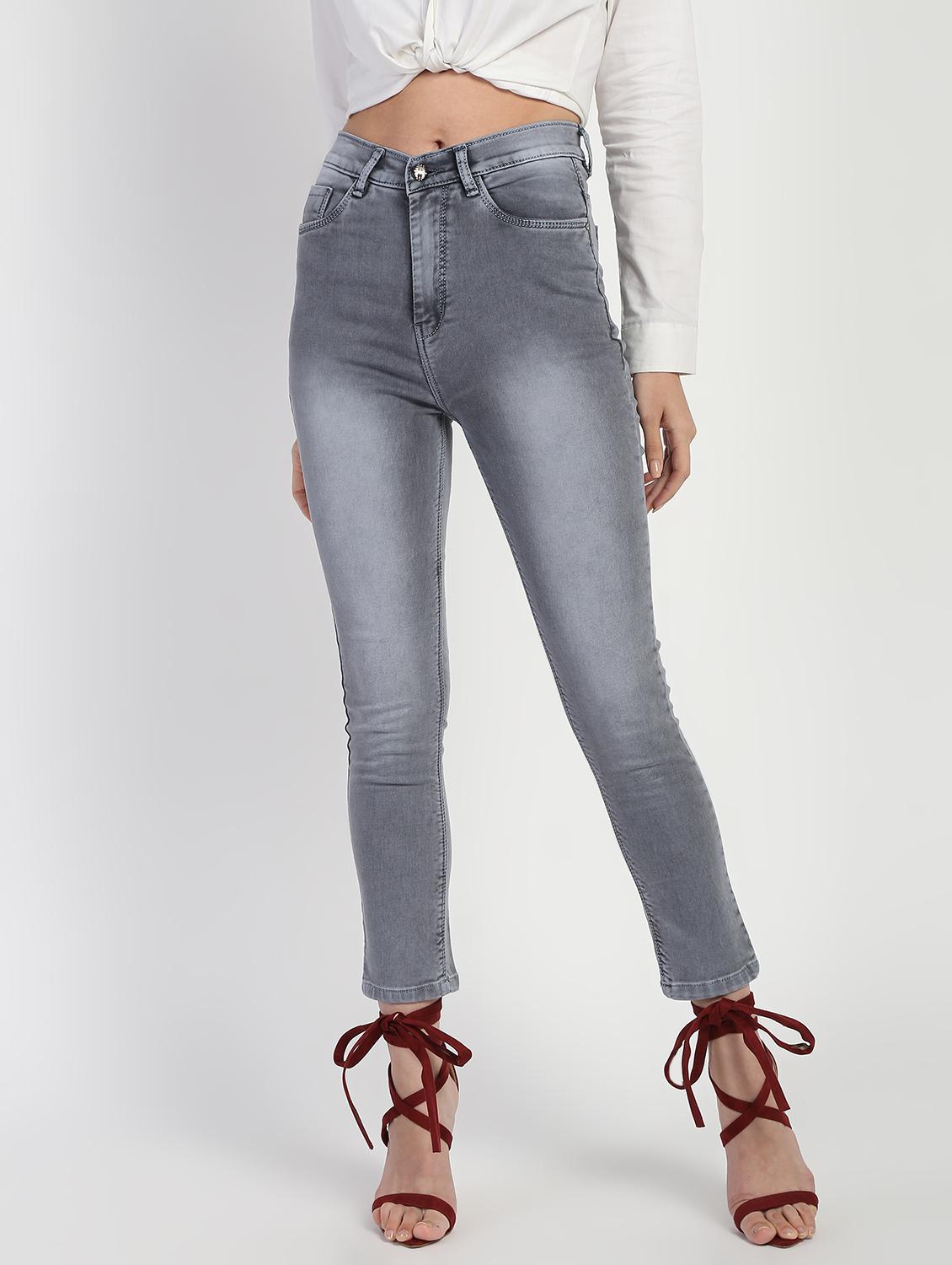high rise stone washed jeans - 16554935 - Zoom Image - 2
