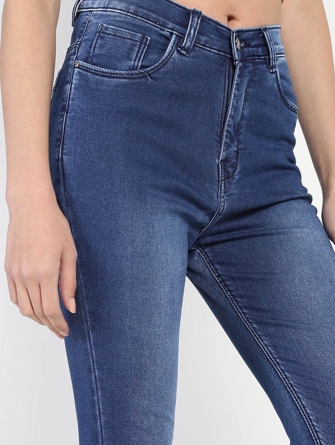 high rise stone washed jeans - 16554937 - Zoom Image - 5
