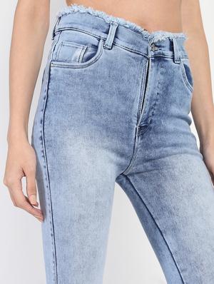 frayed hem stone washed jeans - 16554938 - Standard Image - 5