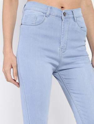 high rise solid jeans - 16554940 - Standard Image - 5
