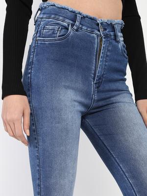high rise stone washed jeans - 16554942 - Standard Image - 5