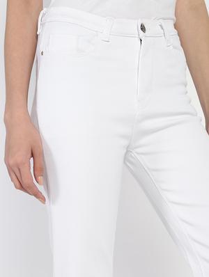 high rise frayed hem jeans - 16554954 - Standard Image - 5