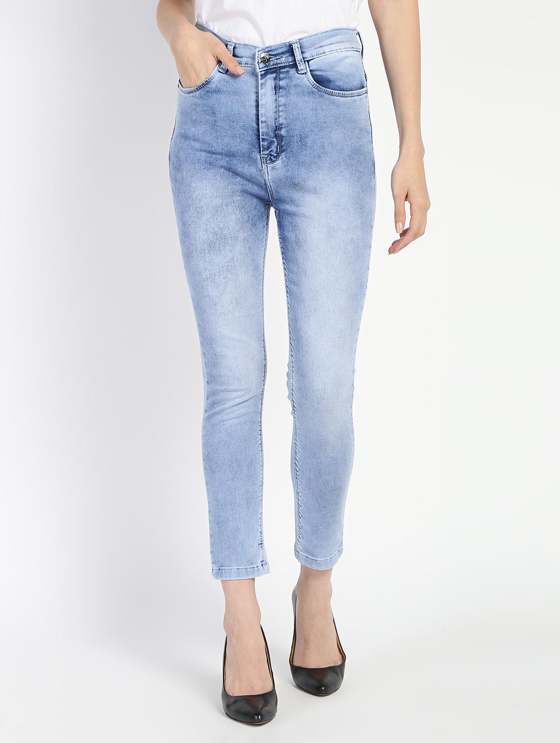 high rise stone washed jeans - 16554959 - Zoom Image - 2