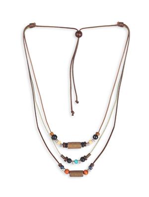 multi colored wood long necklace - 16555678 - Standard Image - 2